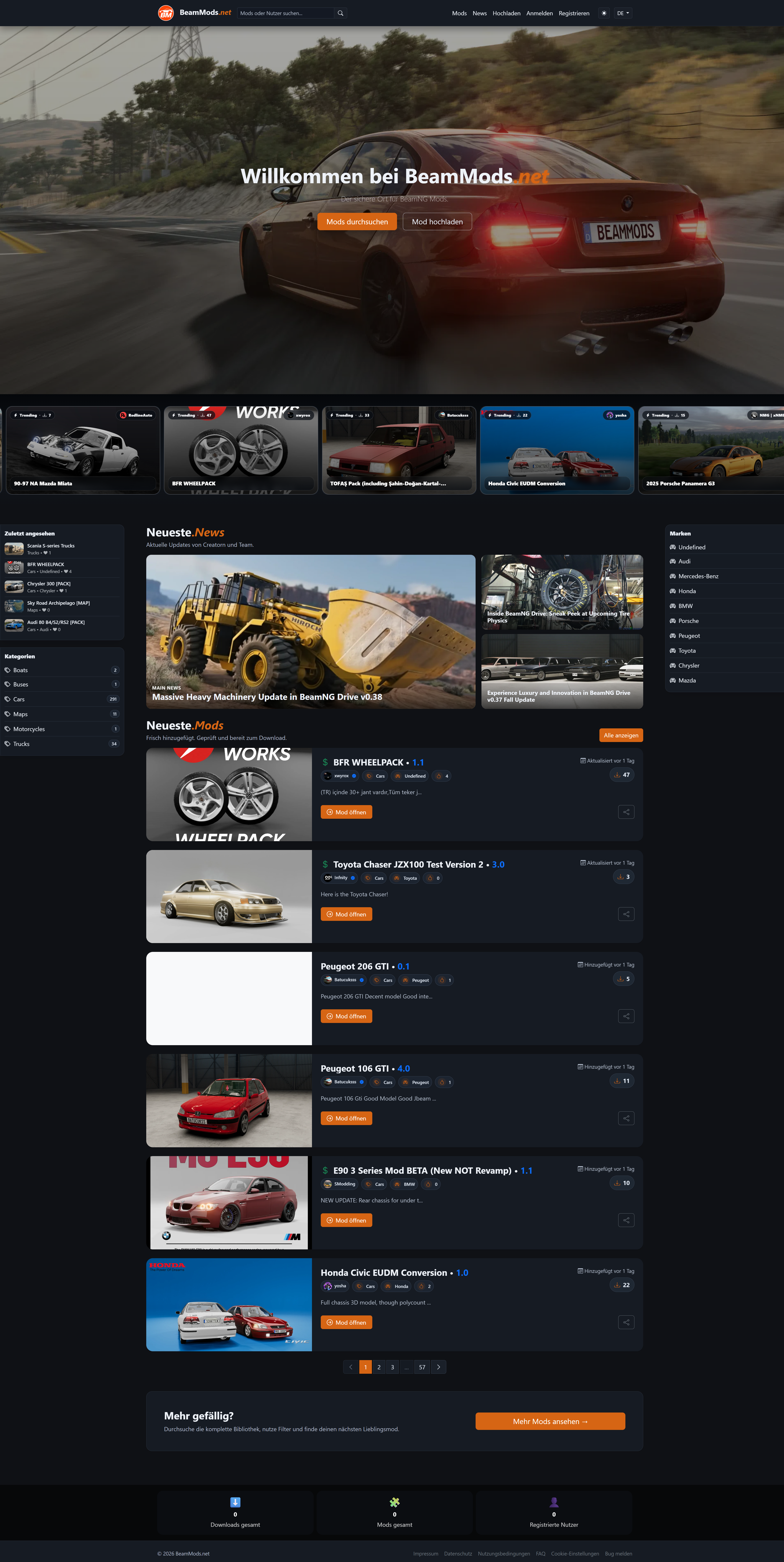 Beammods.net — maßgeschneiderte Community-Webplattform
